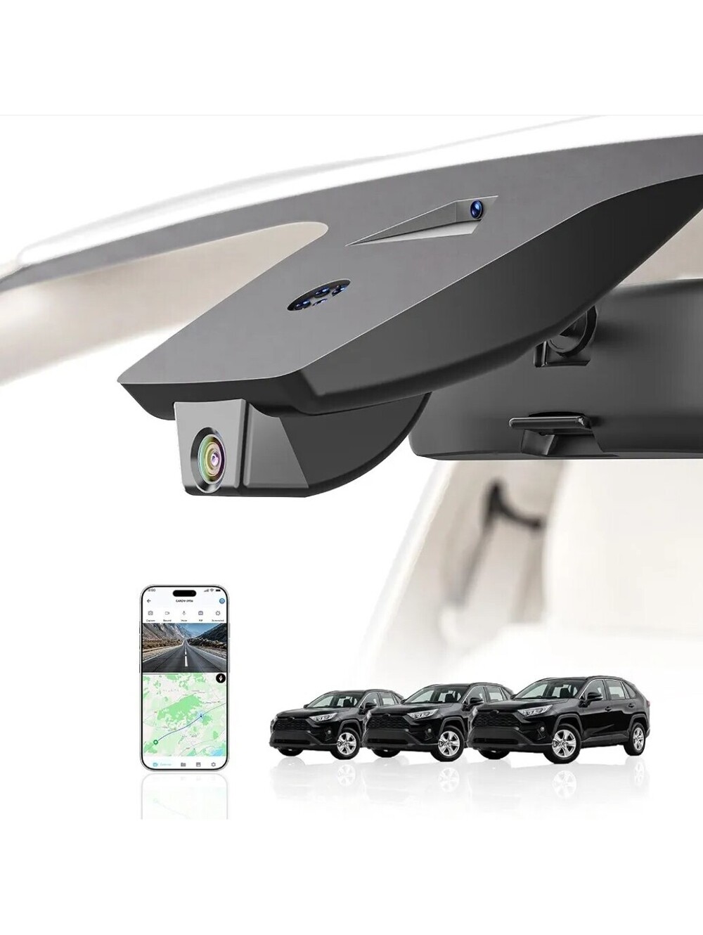 4K Dash Cam for Toyota RAV4 2022-2025 Model B with Vents